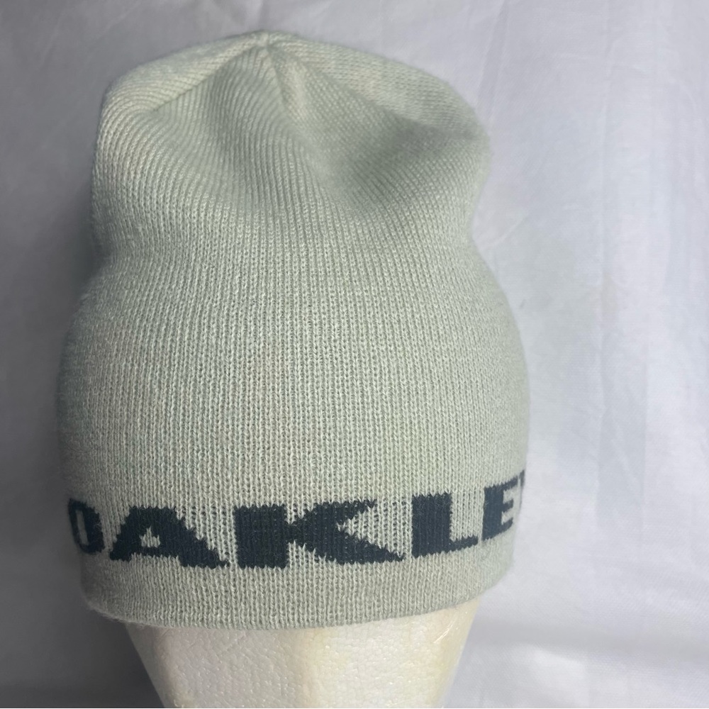 Oakley Big Logo Classic Beanie Spearmint Green OSFM Stretch Breathable Y2K Style